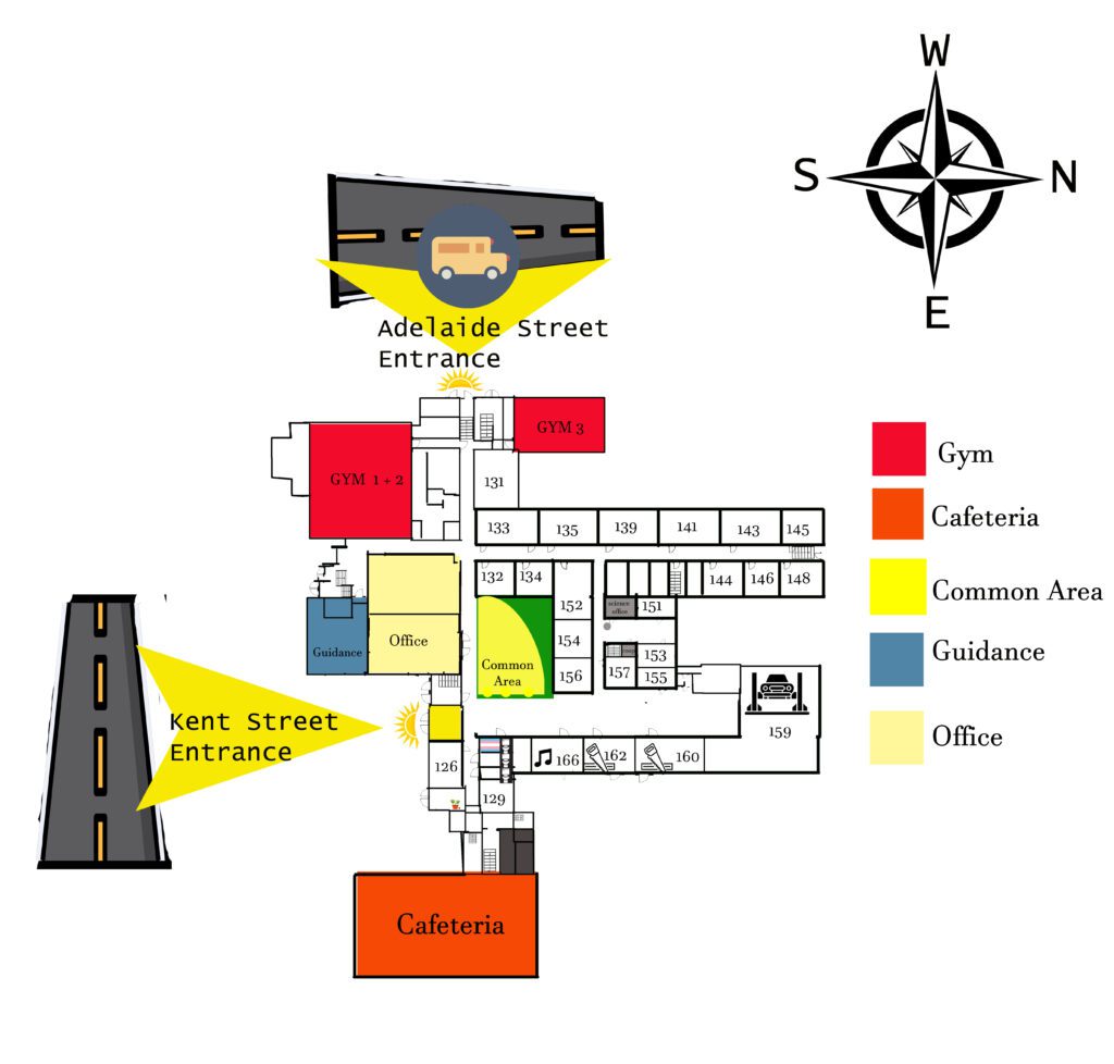 LCVI school map - floor 1