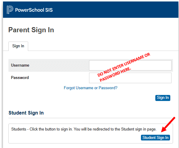New PowerSchool login page 2025