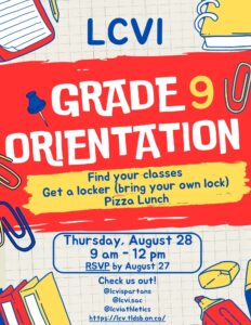 LCVI Grade 9 Orientation