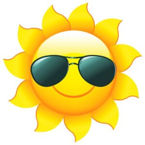 sun with shades