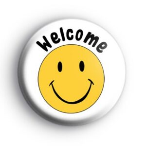 smiley face with welcome on it